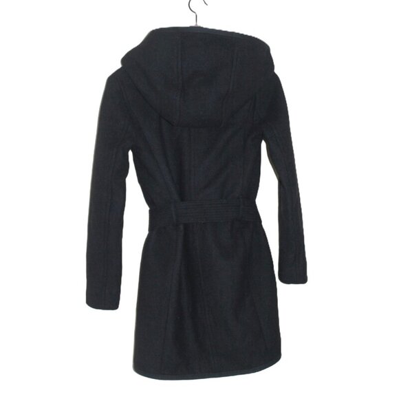 ARITZIA Wilfred Belted/Hooded Borda Coat with Wool & Cashmere, Black - Size XXS - Picture 14 of 16
